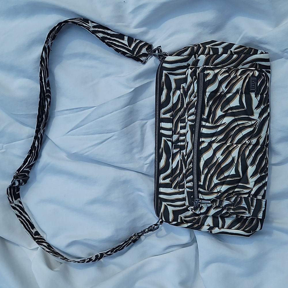 Lug zebra print crossbody bag